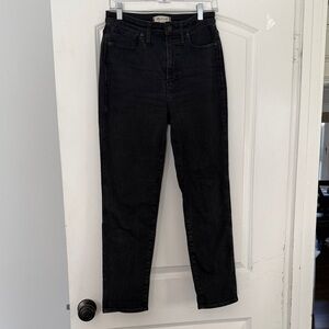 Madewell Curvy Stovepipe Black Jeans